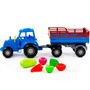 Трактор Мастер синий с прицепом №2 + набор продуктов 6 элементов (в сеточке) 02277 П-Е /6/ - фото 62816201