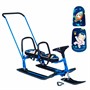 Снегокат 505 высокий SNOWKAT TWINS BABY PUSH для двоих, с 2 склад спинками П-обр толкатель Галактика - фото 62817523
