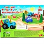 Деревянная Железная дорога Синий трактор 21 элемент Буратино STR39 - фото 64673977