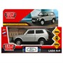 Модель LADA4X4-12-SR LADA 4x4 12 см, двери, багаж, инерц, серебр Технопарк  в кор. - фото 65341083