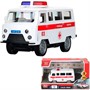 Модель 2411A0103-R UAZ 452 12 см, инерц,двери, СКОРАЯ белый Технопарк в кор. - фото 65341178