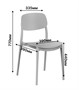 Стул ELLER (серый new) PP0007NG (от 12 шт) - фото 66020847