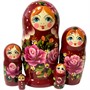 Деревянная Матрешка 3 в 1 малая Цветы, Эскиз 63, Розы М05110363 - фото 68751089