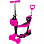 Самокат-каталка 3в1 розовый колеса 120 мм 141V-1120 - фото 68751695