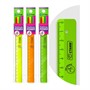 Линейка пластик 16см "Neon" для левшей, пластиковая, ассорти ЛН06 218655 - фото 69755028