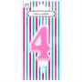 Свеча для торта Цифра "4" Веселая вечеринка розовый L0284-P - фото 69764688