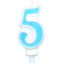 Свеча для торта Цифра "5" Веселая вечеринка голубой L0285-BL - фото 69764689