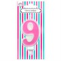 Свеча для торта Цифра "9" Веселая вечеринка розовый L0289-P - фото 69764692