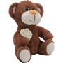 Медвежонок Сильвестр шоколадный 20/25 см с белой розой 0913620-212 - фото 69767654