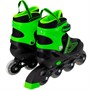 Ролики Dvizhok р. M 34-37 раздвиж., свет 1 колеса, черно-зеленый 141V-671-8 - фото 69767958