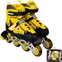 Ролики Dvizhok р. M 34-37 раздвиж., свет 1 колеса, черно-желтый 141V-670-2 - фото 69767976