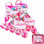Ролики Dvizhok р. L 38-41 раздвиж., свет 1 колеса, розово-белый 141V-672-6 - фото 69767991