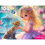 Пазл 104 Принцесса с маленьким леопардом УК104-6617 - фото 69775786