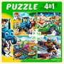 Пазл 4 в 1 9,16, 25, 36 эл. Набор для мальчиков П-7586 - фото 69785460