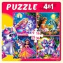 Пазл 4 в 1 9,16, 25, 36 эл. Принцессы и сказочные единороги П-7588 - фото 69785479