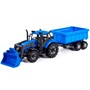 Трактор "Прогресс" с прицепом и ковшом инерционный синий в коробке 91833 П-Е /8/ - фото 69788924