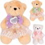 Мишка в платье 19 см FG250327175C-1 цвет в ассорт. - фото 69789036