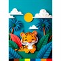 Картон цветной 8 л. 8 цв. Тигренок в джунглях 08-8400 - фото 69797800