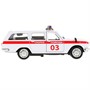 Модель 2402-12AMB-WH ГАЗ-2402 Волга Скорая белая Технопарк в коробке - фото 69813199