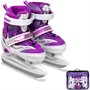 Коньки раздвижные Dvizhok  р.S 30-33 фиолетовые 141U-275 - фото 69818513