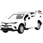 Модель RAV4-WH-WOD TOYOTA RAV4 длина 12 см двери, багажн, инерц. белый Технопарк в кор. - фото 69857844