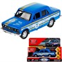 Модель 2106-12SLSRT-BU ВАЗ-2106 Жигули Спорт синий Технопарк в коробке - фото 69860267