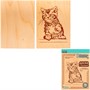 Набор для творчества Доска для выжигания Котик 2 шт. 01796 - фото 69862352