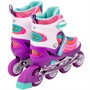 Ролики Dvizhok р. M 34-37 раздвиж., свет 1 колеса, бело-фиолетовый 141V-669-5 - фото 69870381