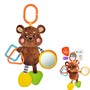 Игрушка развивающая 939537 Подвеска с силиконовым прорезывателем и зеркальцем Мишка Жирафики - фото 69871889