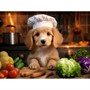 Набор для творчества Алмазная мозаика 30х40см Щенок-повар НД-6345 - фото 69873376