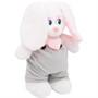 Зайчик Роберт Большеглазый 31 см в сером комбинезоне 0905231-39 - фото 69873896