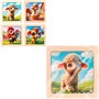 Деревянная Пазл-рамка Жители фермы 10x10 см, 4 шт. в наборе ИД-0209 - фото 69876753