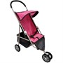 Коляска для куклы прогулочная графит/розовая КР-210 - фото 69878121