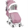 Санки коляска НД7-5К/ПР пыльно-розовый с шишкой (серый каркас) /Ника - фото 69878804