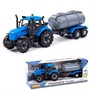 Трактор "Прогресс" с прицепом-цистерной инерционный синий в коробке 91550 П-Е /8/ - фото 69878835