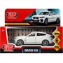 Модель X6-12-WH BMW X6 длина 12 см, двери, багаж, инер, белый Технопарк  в коробке - фото 69879242