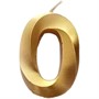 Свеча 5см Цифра Gold 0 6074050 - фото 69888389