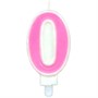 Свечи для торта Цифра "0" Веселая вечеринка розовый L0280-P - фото 69888497