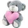 Медвежонок Сильвестр серый 20/25 см с шариками для мелкой моторики с розовым сердцем 0913920-33 - фото 69891065
