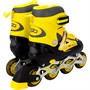 Ролики Dvizhok р. M 34-37 раздвиж., свет 1 колеса, черно-желтый 141V-670-2 - фото 69891359