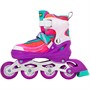 Ролики Dvizhok р. L 38-41 раздвиж., свет 1 колеса, бело-фиолетовый 141V-669-6 - фото 69891404