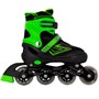 Ролики Dvizhok р. L 38-41 раздвиж., свет 1 колеса, черно-зеленый 141V-671-9 - фото 69891420