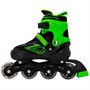 Ролики Dvizhok р. L 38-41 раздвиж., свет 1 колеса, черно-зеленый 141V-671-9 - фото 69891421