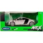 Модель 1:24 Audi R8 Coupe, серебристый 22493W - фото 69892104