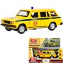 Модель 2104-12SLPOL-YE свет-звук ВАЗ-2104 жигули милиция 12 см,двери,желтый Технопарк в кор. - фото 69892552