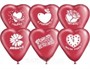 Шар 10" Сердце С Любовью красное 50 шт  /цена за упак/ - фото 69894631