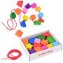 Деревянный Счетный материал Первые Бусы Геометрия 15 деталей 1-71 - фото 69895082
