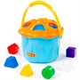 Логическая игрушка "Ведро Сюрприз" 6 элементов голубой в сеточке 93486 П-Е /12/ - фото 69895171