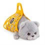 Кот Барсик в сумке серый 35 см B1002/35 - фото 69897697