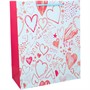 Пакет 18х23х10см сердца Love 141V-924 - фото 69897837